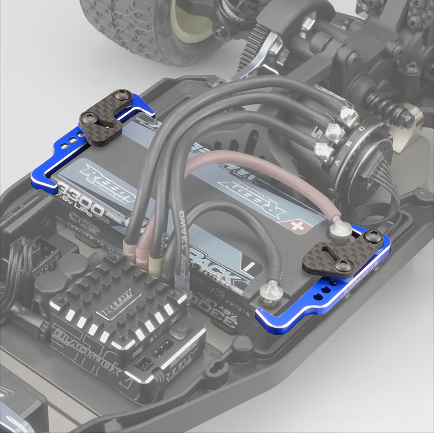 Swing Operated Battery Retainer, Blue: B6.2, T6.2, SC6.2